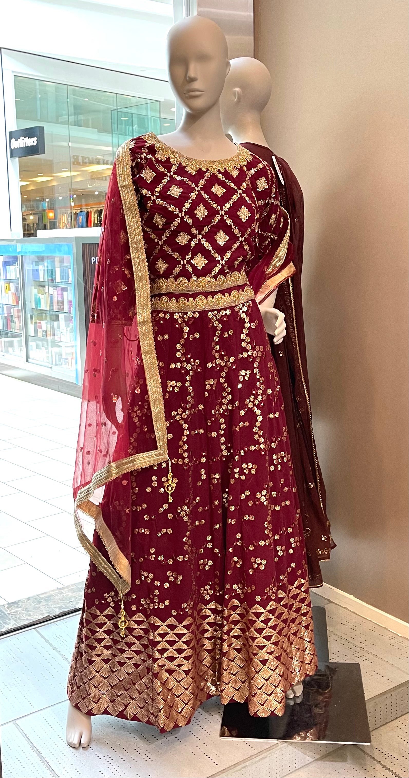 Georgette Fully embroidered Lehangha