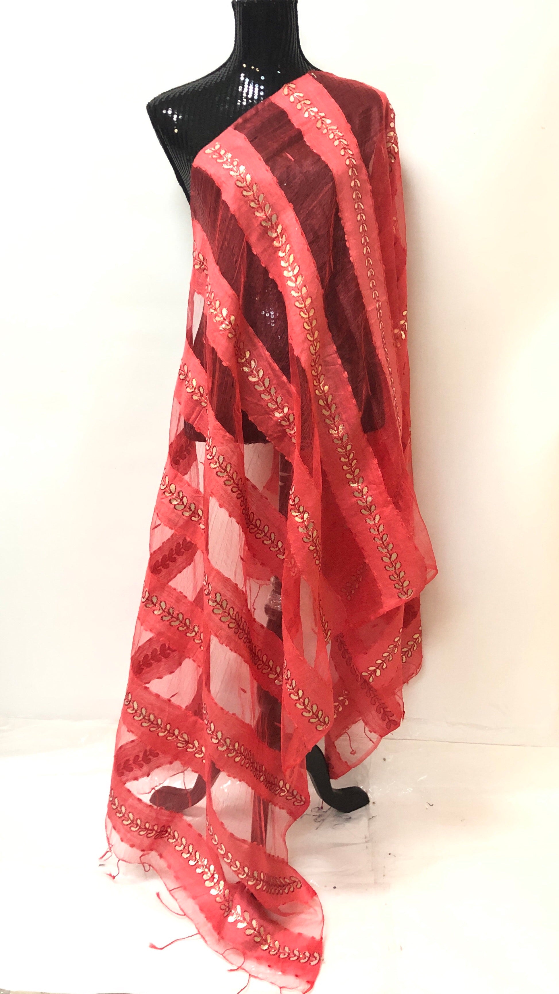 Chanderi Silk Gota Border Dupatta