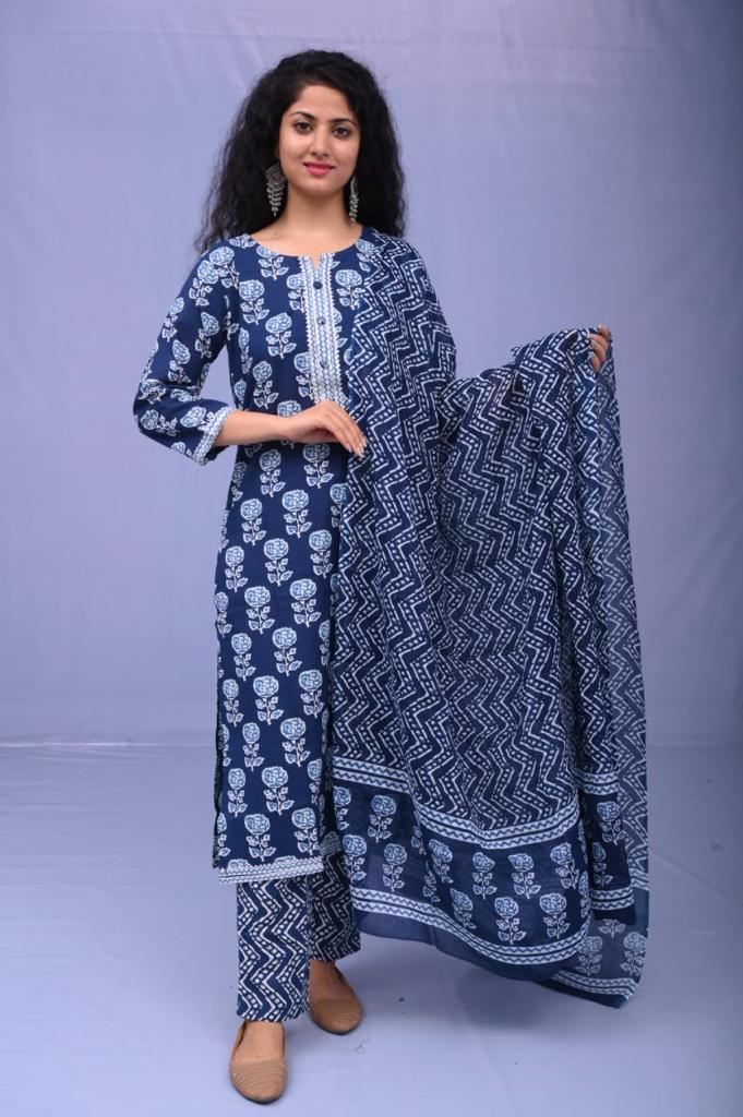 Cotton Kurta and Palazzo Set