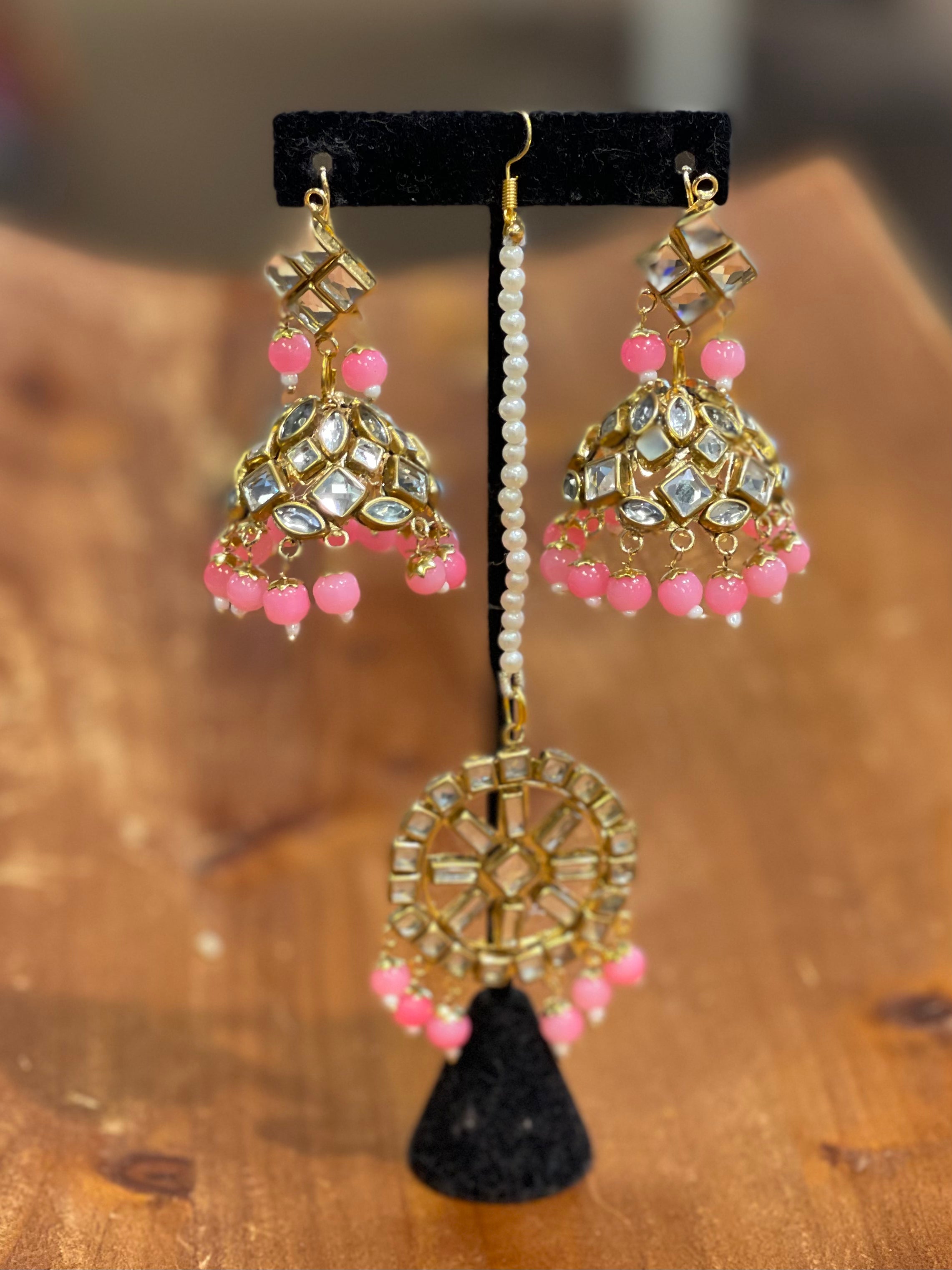 Kundan Punjabi Jhumki  and Tikka Sets