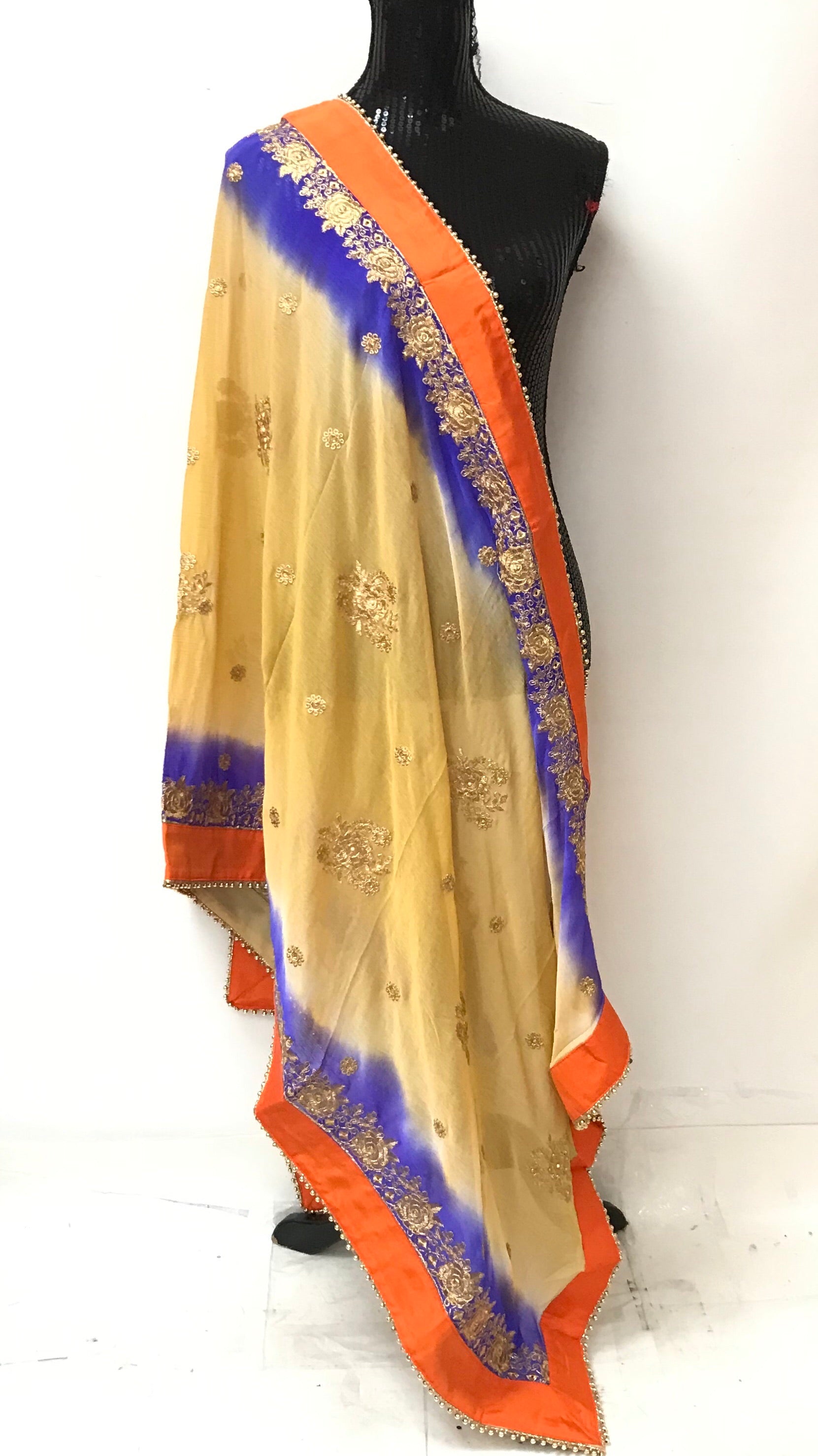 Embroidered Chiffon Dupatta