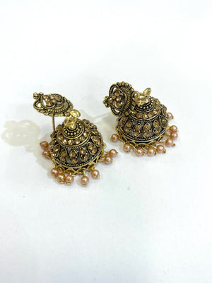 Antique Gold Jhumki earring