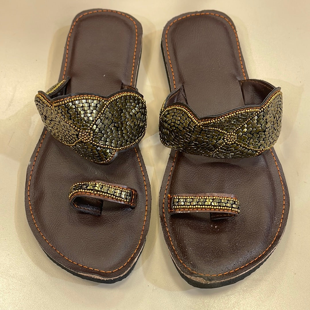 Hand beaded sandals