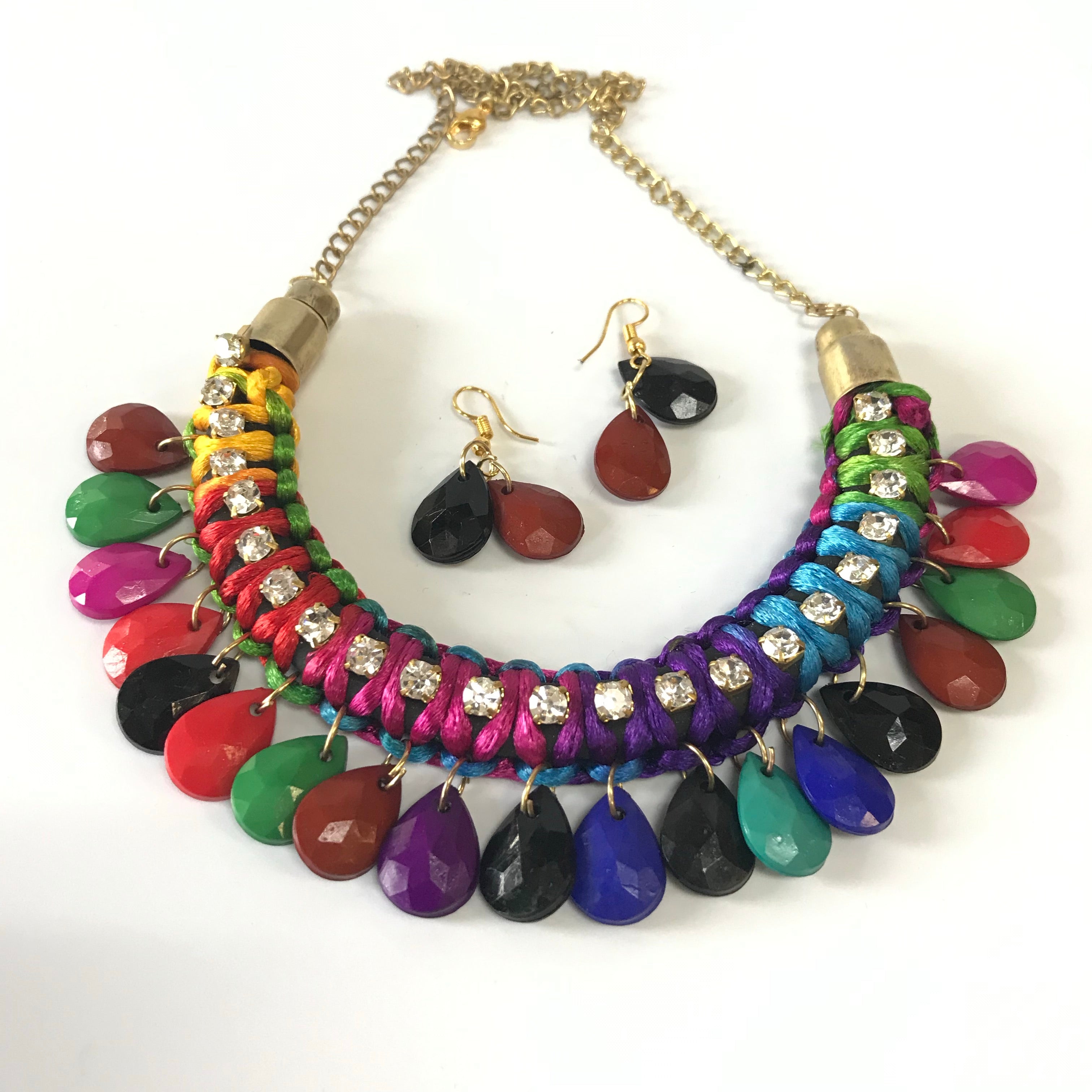 Silk thread and Bead Necklace