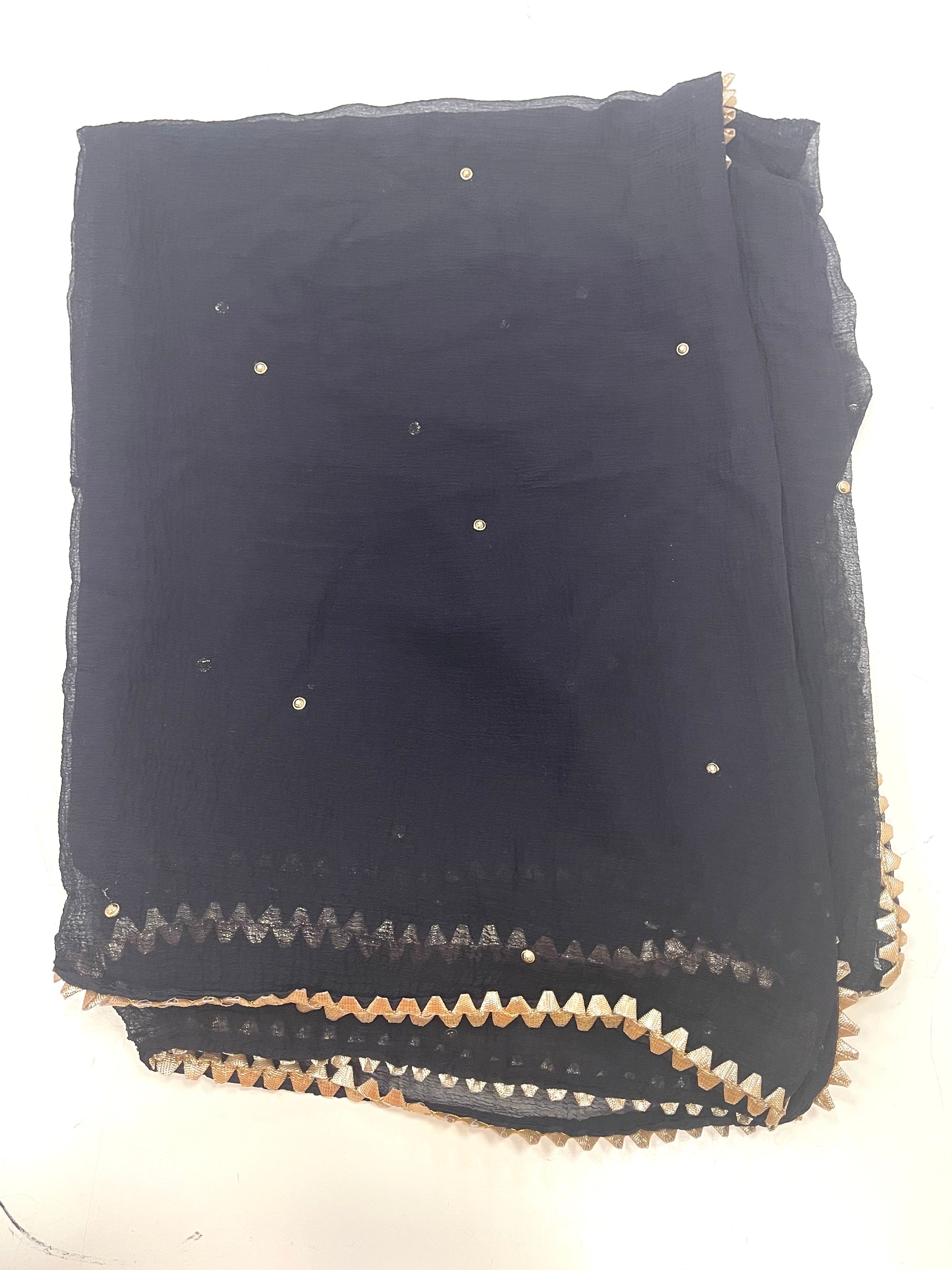 Chiffon Gold Border Dupatta