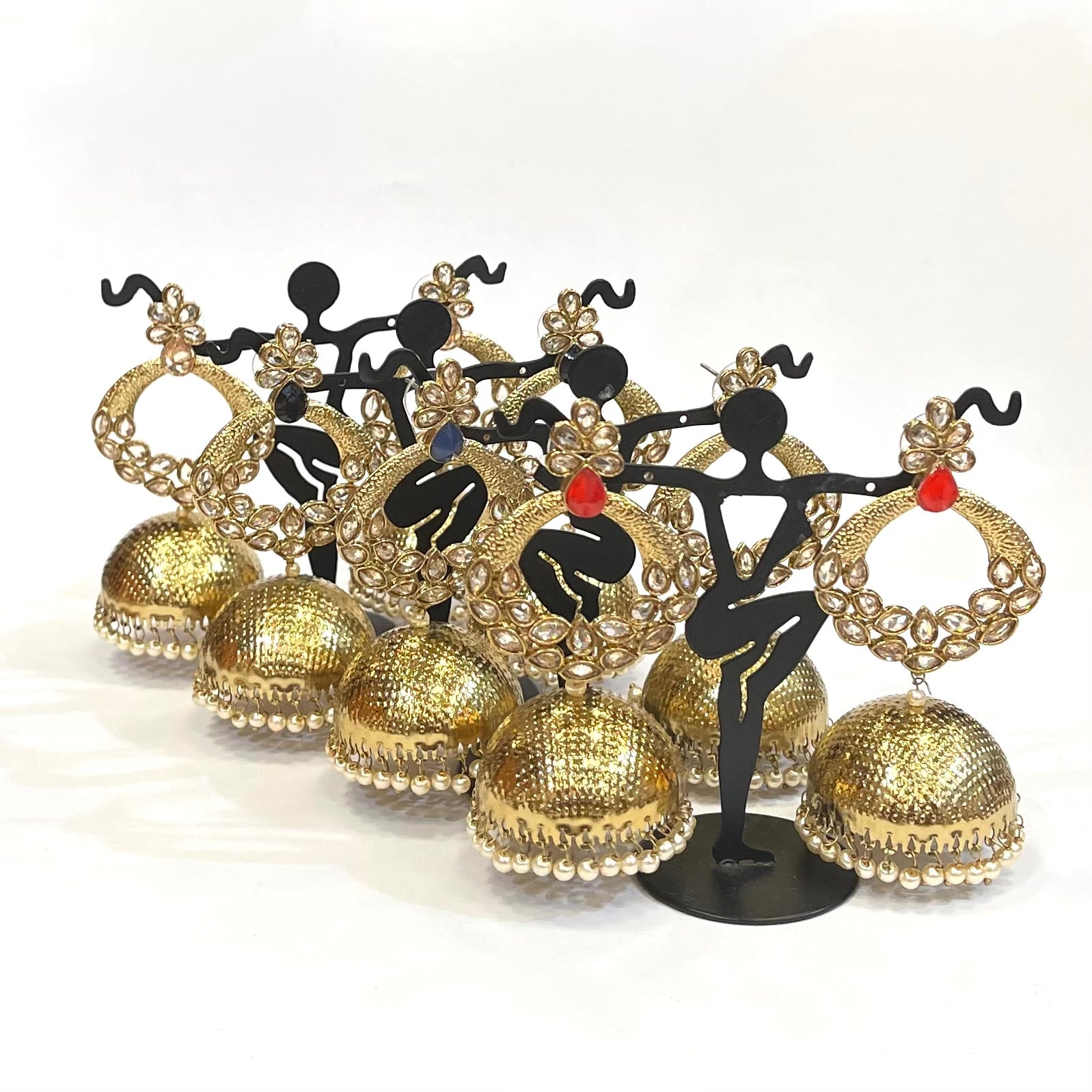 Antique Gold Finish Jhumki