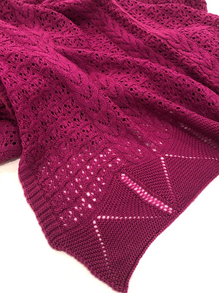 Knitted wool Shawl/Stole.