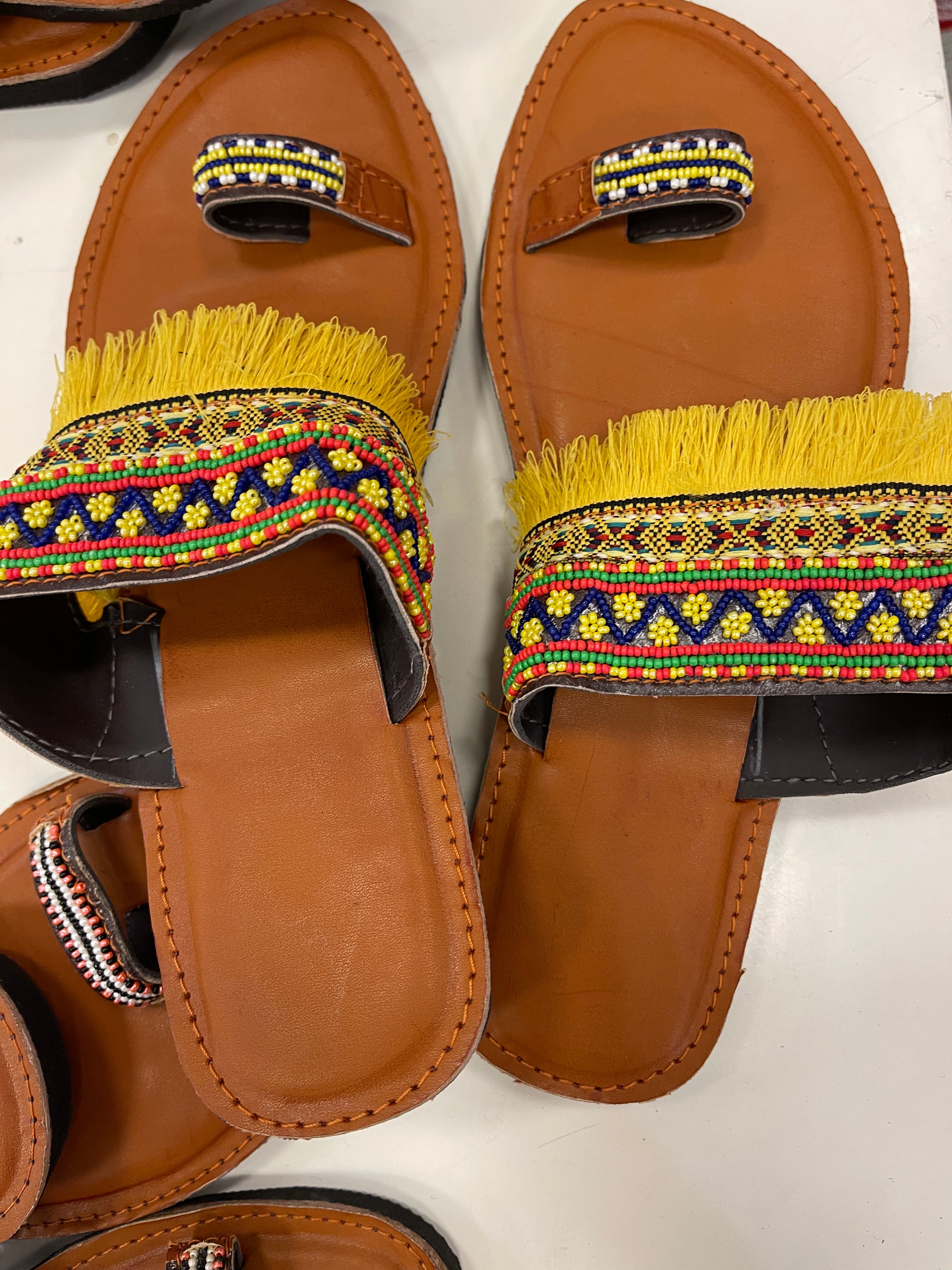 Hand beaded sandals/ Chappals