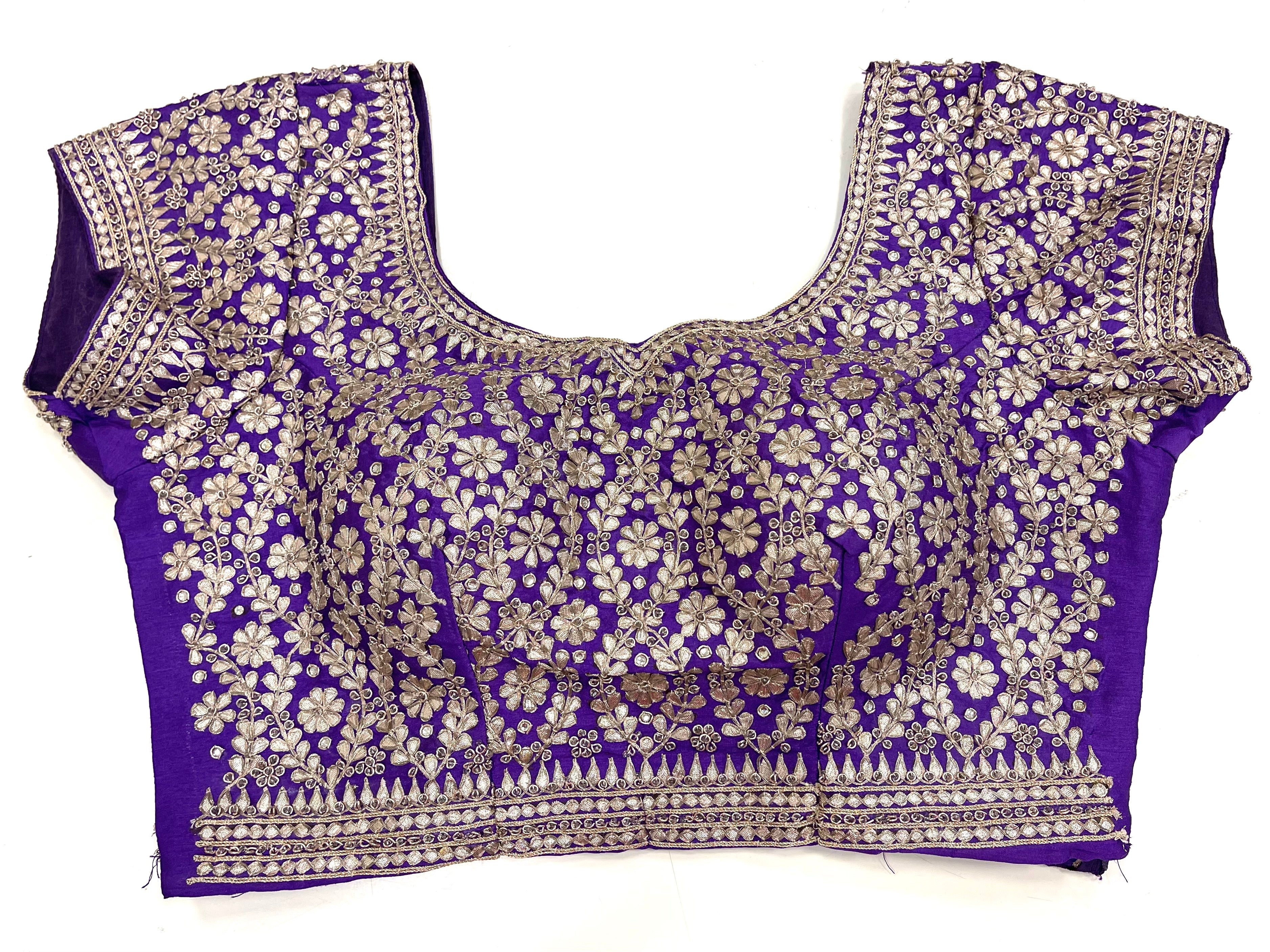 Gottapati Designer Handmade Blouse - Purple