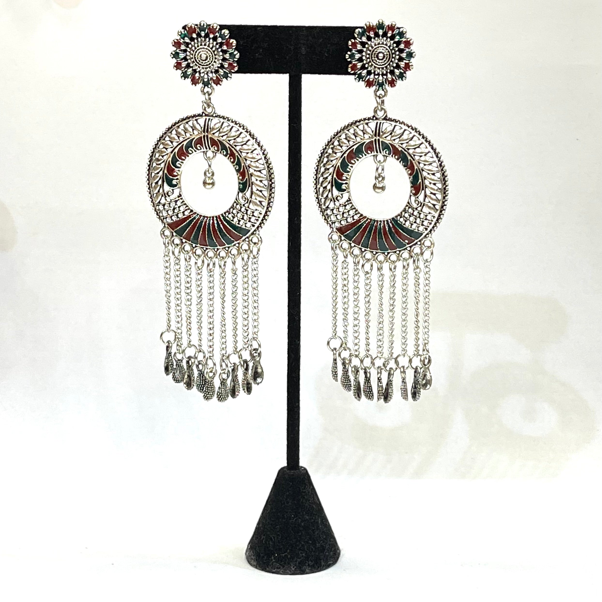 Silver oxidized Earring