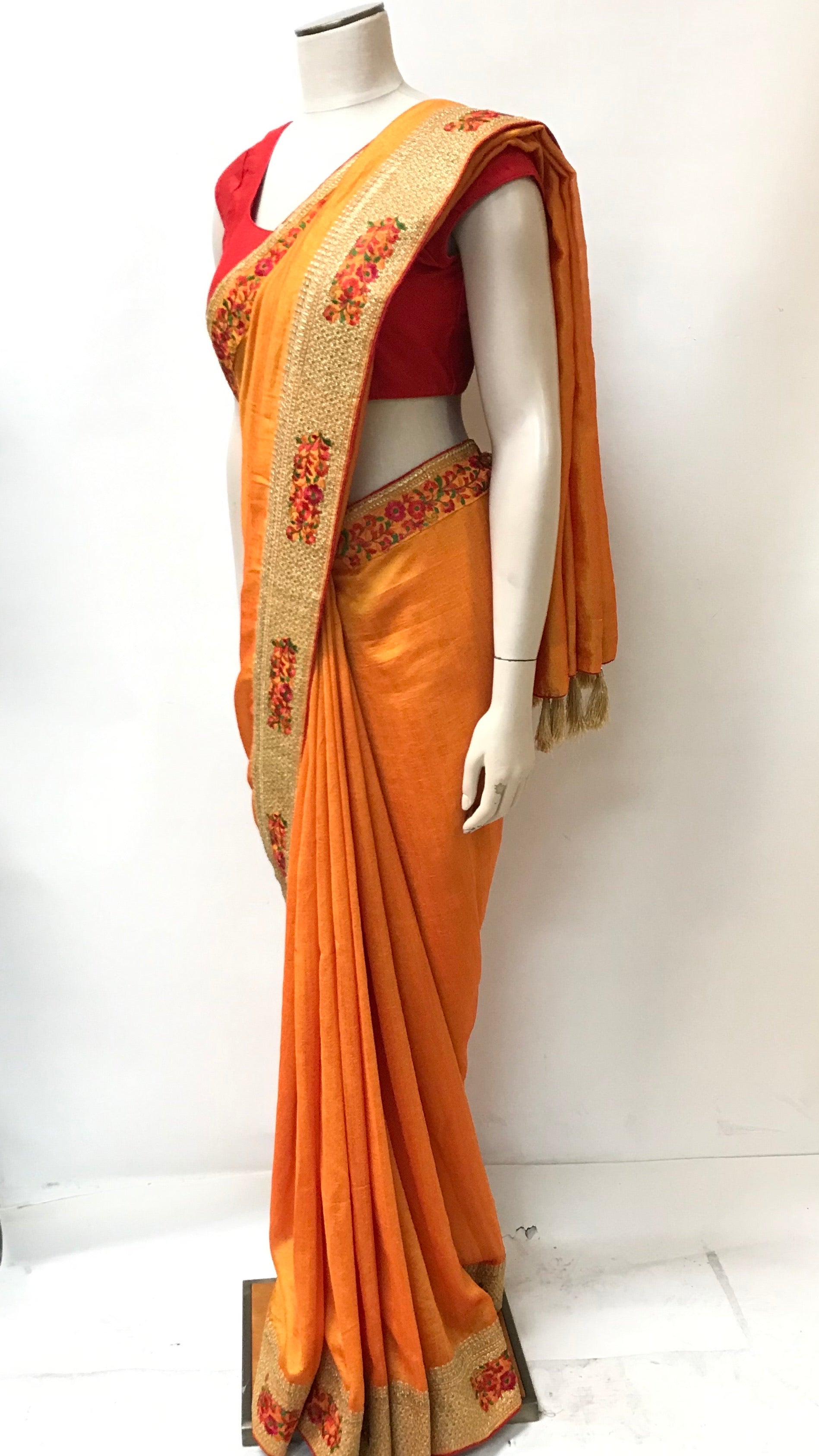 Crepe Silk - EMBROIDERED SAREE