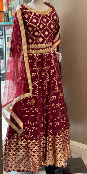 Georgette Fully embroidered Lehangha
