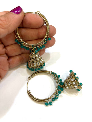 Sheesha Kundan Jhumki/Earring